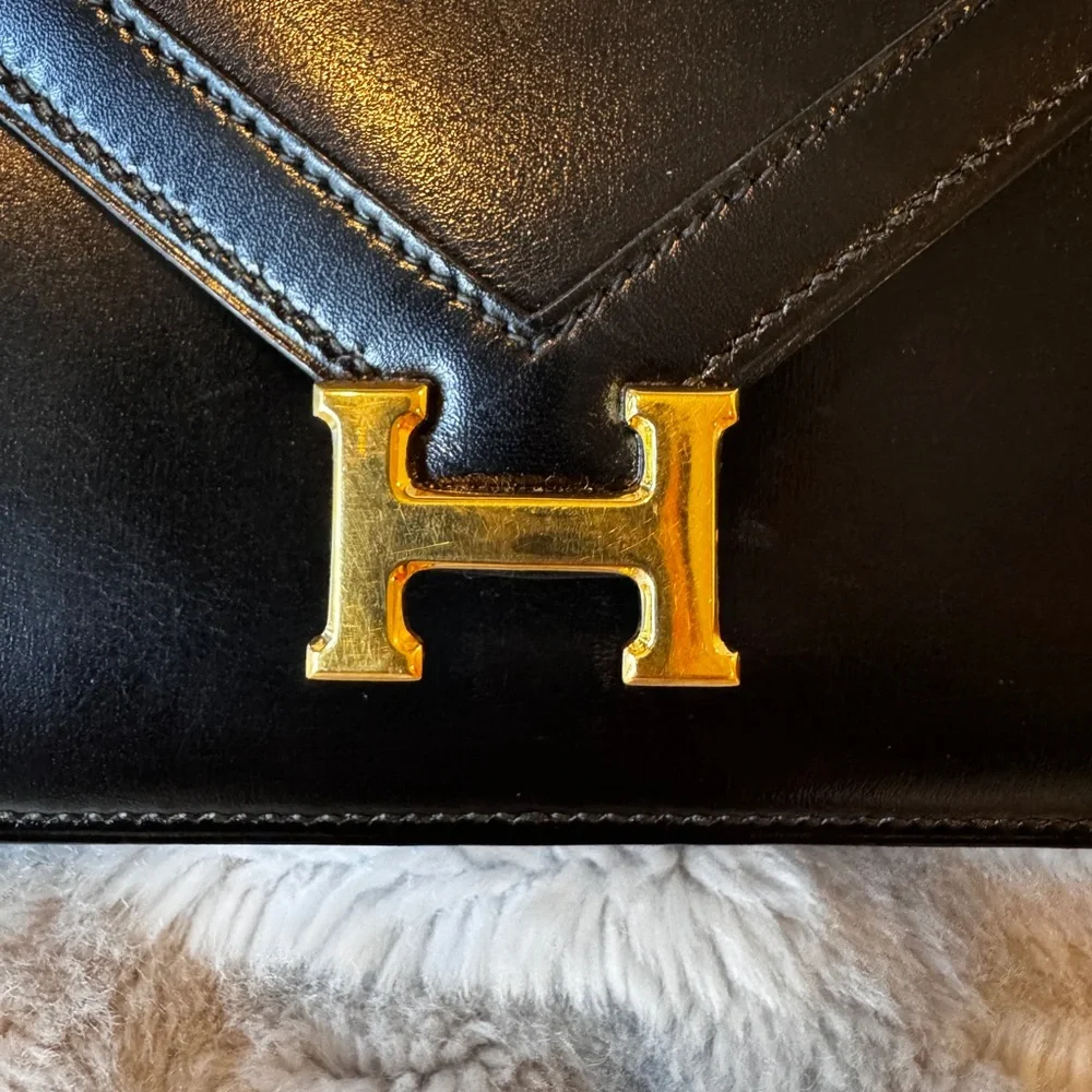 Hermes leather Clutch Shoulder Bag - Picture 5 of 14